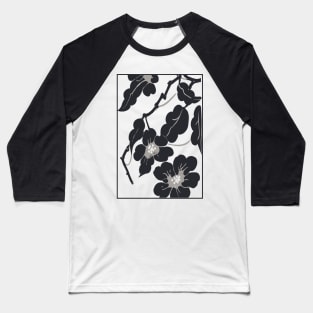 Black Flower | Seneh Design Co. Baseball T-Shirt